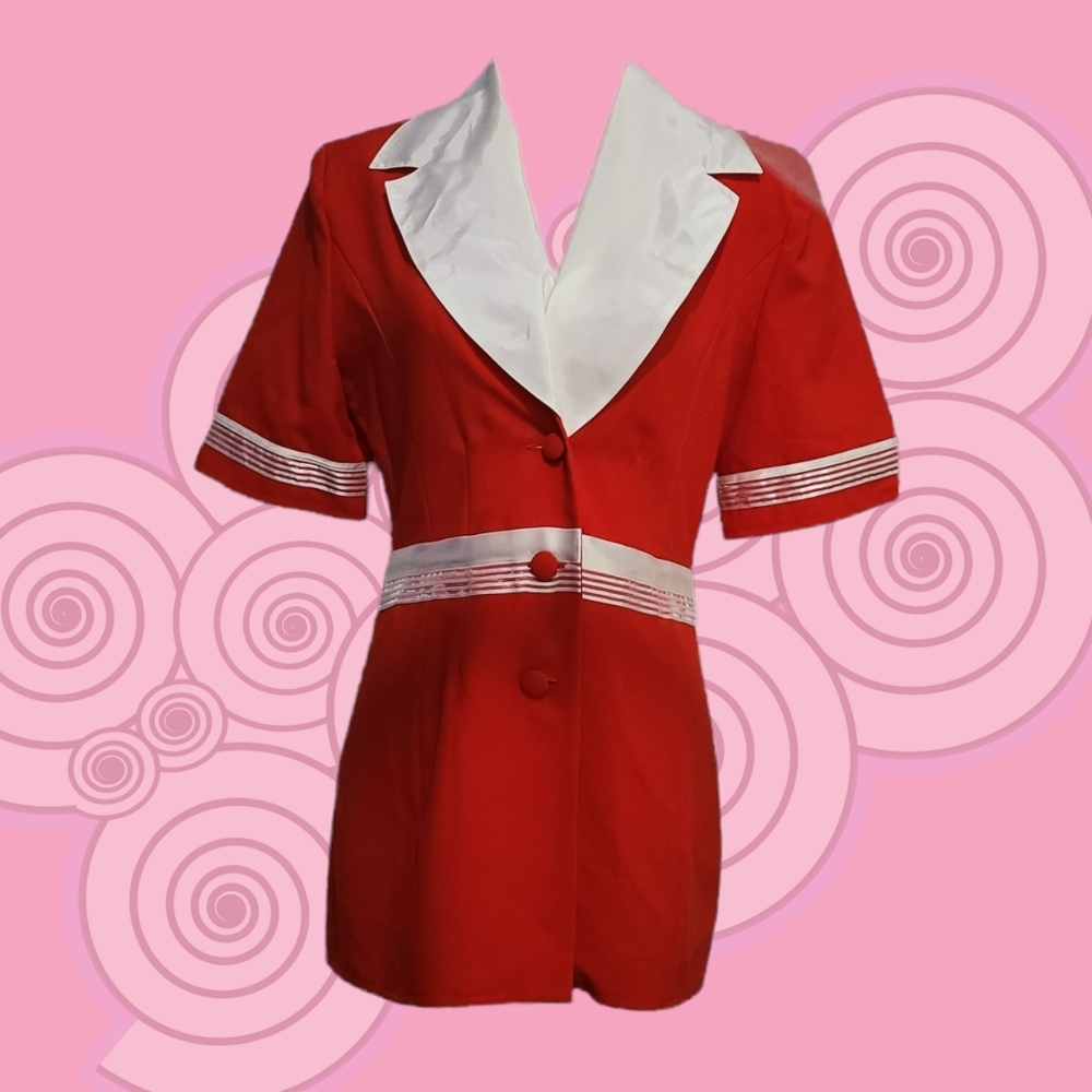 1970s red Mod blazer